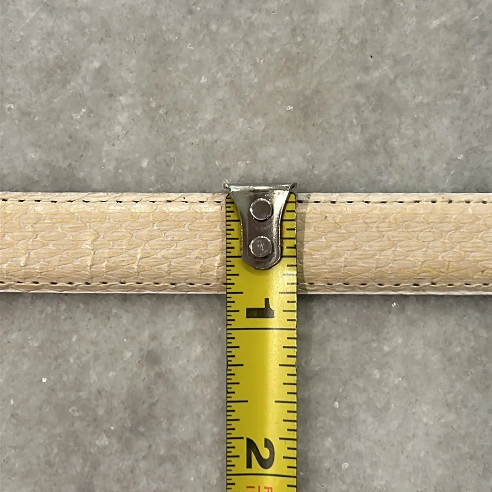 Vintage Sheka Snakeskin Belt size Medium in Beige/Cream